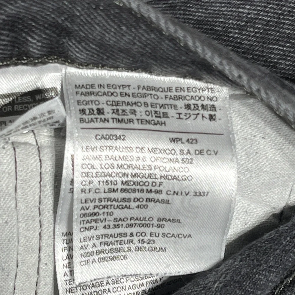 Levi's 505 Jeans Mens 33x32 Black Regular Fit Straight Leg Faded Denim Casual